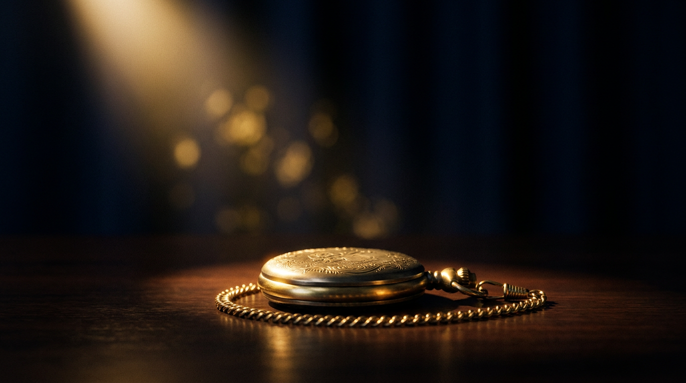 AI voor timemanagement: donkere planning-interface met een klok en gouden accenten